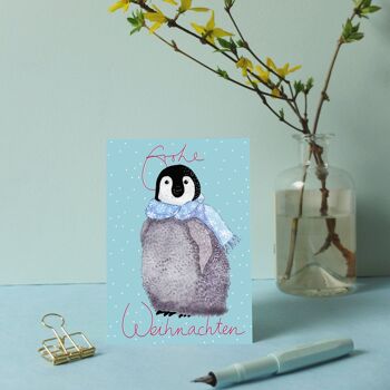 Carte postale bébé pingouin 8