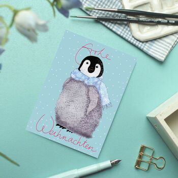 Carte postale bébé pingouin 10