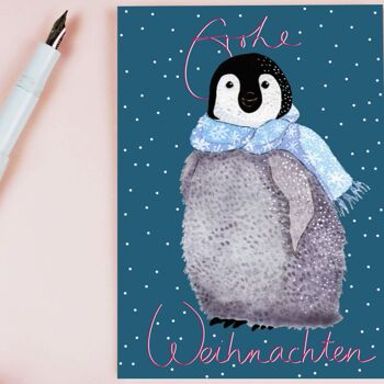 Carte postale bébé pingouin 11