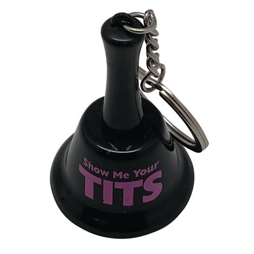 Keychain Bell - Show Me Your Tits - Novelty Gifts, Gag Gift