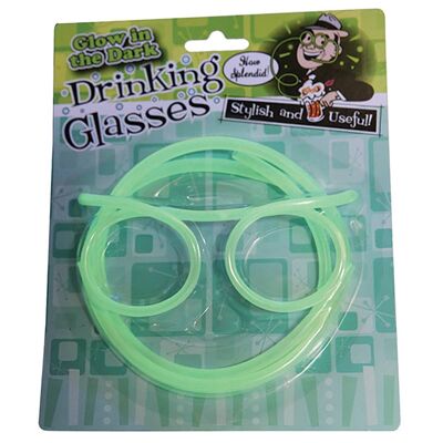 Glowing Drinking Straw Glasses - Drinking Straws, Stag, Hen