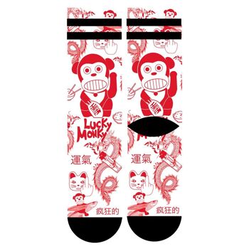 chaussettes unisexes LUCKY MONKY Loco Monky 4