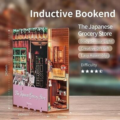 Rincón de libros para bricolaje, sujetalibros de la tienda de comestibles japonesa, Tone-Cheer, TQ109, 18,2 x 8 x 24,5 cm