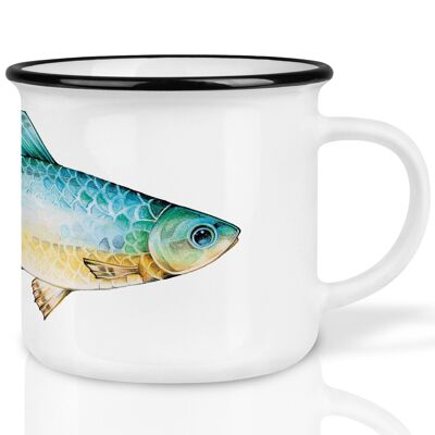 Ceramic cup – Buntfisch 2 (Azure)