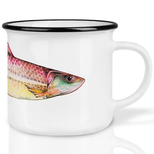 Keramiktasse – Buntfisch 1 (Rubin)