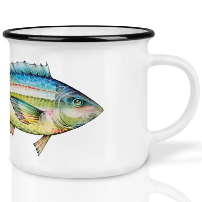 Ceramic cup – Buntfisch 4 (apatite)