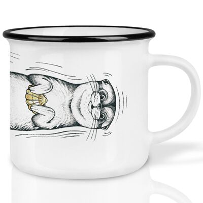 Taza de cerámica – concha de nutria