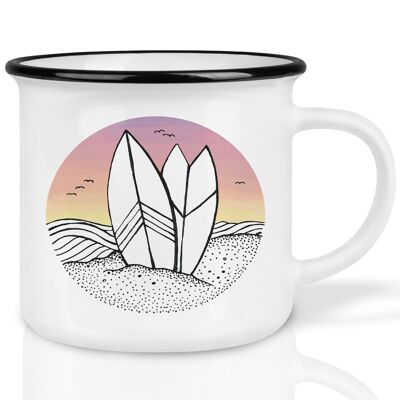 Mug en céramique – Surf jour et nuit