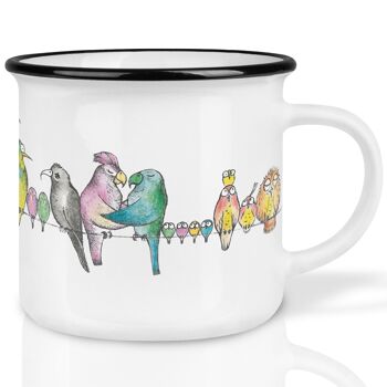 Tasse en céramique – Parade d’oiseaux 1