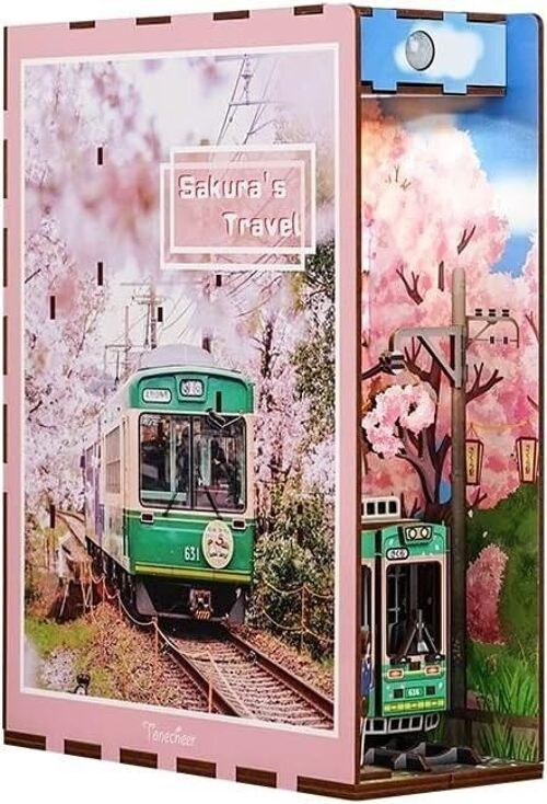 DIY Book Nook, Sakura's Travel Bookend, Tone-Cheer, TQ119, 18.2x8x24.5cm