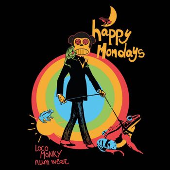 HAPPY MONDAYS Crazy Monky T-shirt unisexe 10