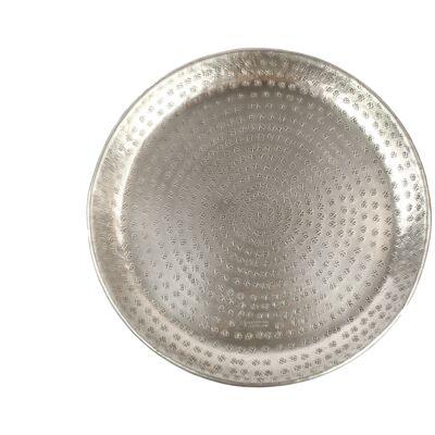 HAMMERED AND ENGRAVED 'PALMYR' SILVER BRASS TRAY