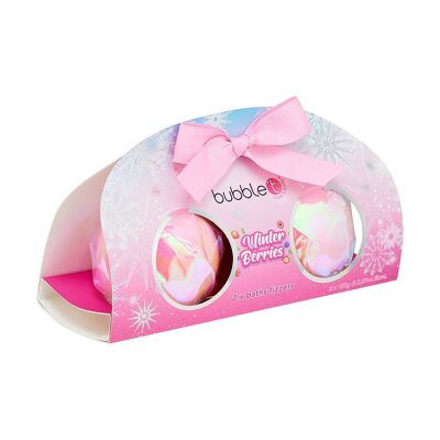 Coffret cadeau duo de bombes de bain aux baies d'hiver (2 x 150 g)