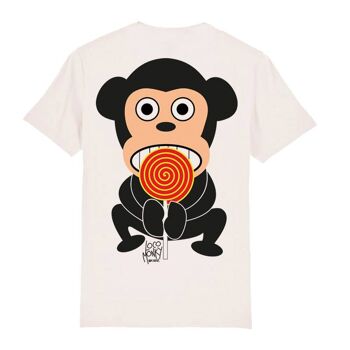 T-shirt Loco Monky CANDY 2 faces couleur VINTAGE BLANC 10