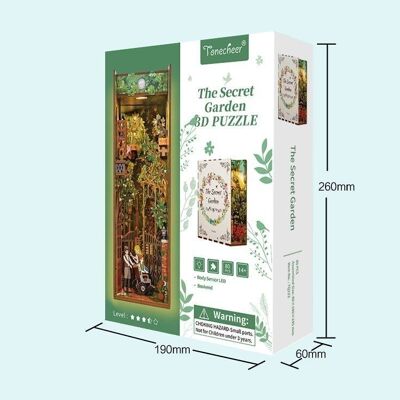 DIY Book Nook, The Secret Garden Bookend, Tone-Cheer, TQ122, 18.2x8x24.5cm