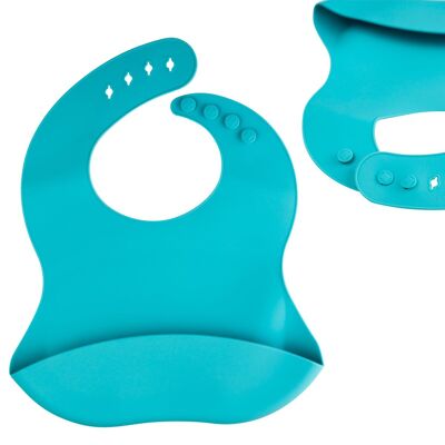Silicone Baby Bib (Teal)