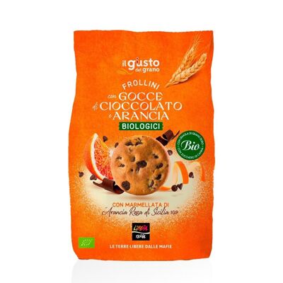 Biscuits with Chocolate Chips and Libera Terra BIO Orange