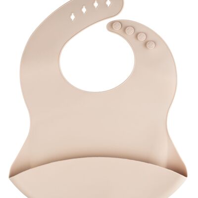 Babero de silicona para bebé (malva)
