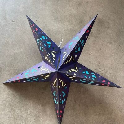Paper star Exotic turquoise 5 point