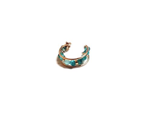 Faux piercing gold filled et Calcédoine