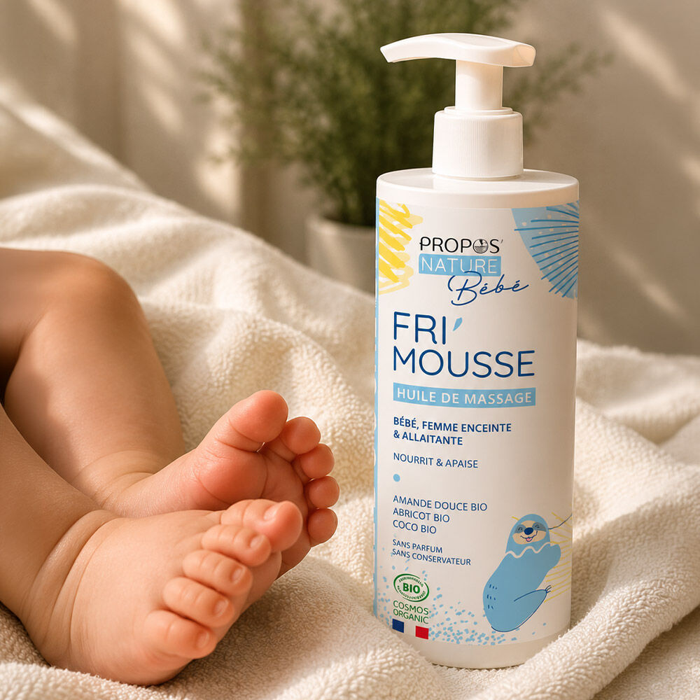 FRI'MOUSSE BIO-MASSAGEÖL – FÜR BABYS, KINDER, SCHWANGERE FRAUEN – 200ML