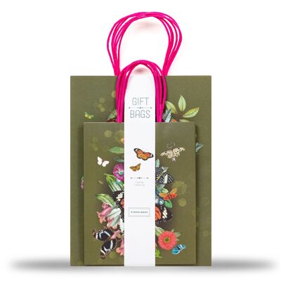 Pimpelmees set de 6 bolsas de regalo - Oliva: mariposa y pulpo