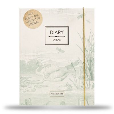 Pimpelmees diary 2024 A5 - vintage green