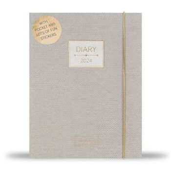 Agenda Pimpelmees 2024 A5 - édition luxe : Vert Vintage 1