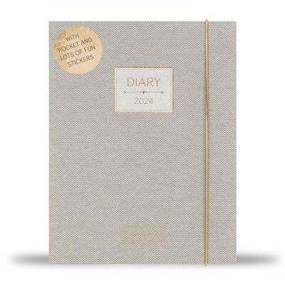 Pimpelmees diary 2024 A5 - luxe edition print: Vintage Green