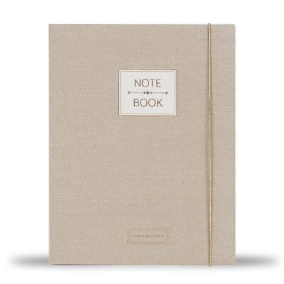 Pimpelmees notebook A5 - Luxe edition linnen: warm nude