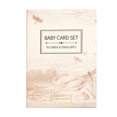 Carpeta de tarjetas Pimpelmees 10 tarjetas - incl. sobres: nude cálido