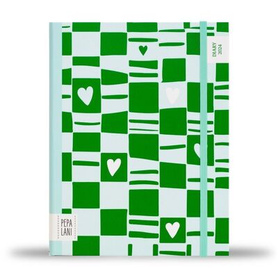 Pepa Lani diary 2024 A5 - Green Checkers