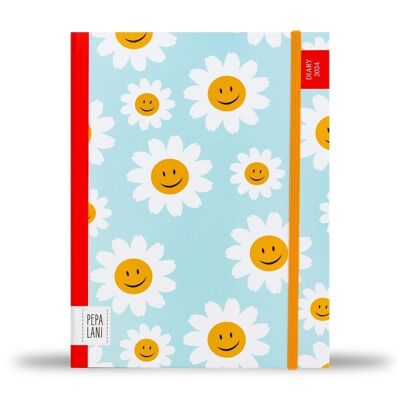 Pepa Lani Tagebuch 2024 A5 – Smiley-Blumen