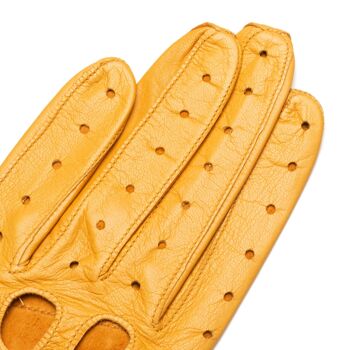 Gants en cuir jaune Messina 3