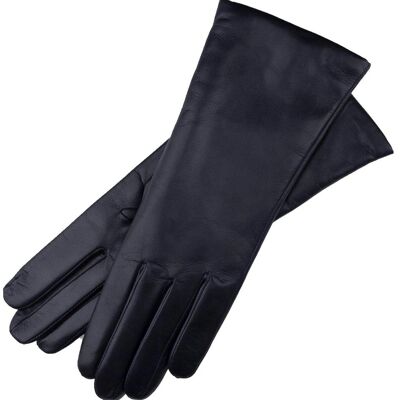 Marsala Navy Blue Leather Gloves