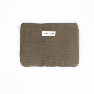 Taupe corduroy tablet cover