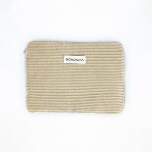 Housse tablette velours cotelé beige