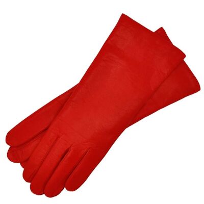 Guantes de cuero rojo Marsala