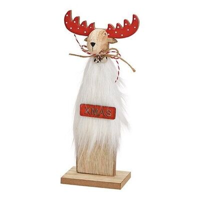 Stand moose made of wood white (W / H / D) 10x25x6cm