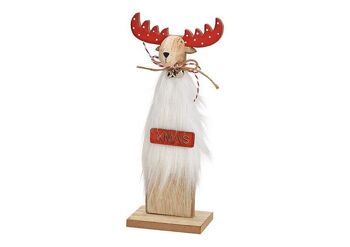 Support orignal en bois blanc (L/H/P) 10x25x6cm