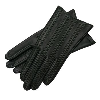 Gants en cuir noir Pavia 3