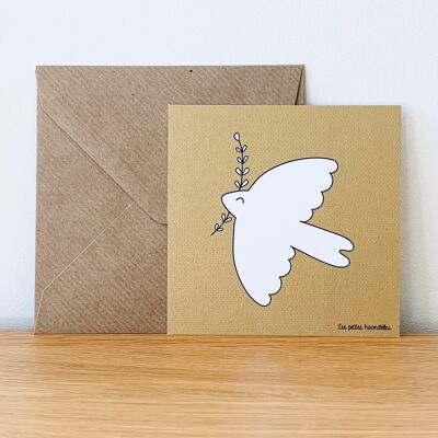 Card - Golden Baptism Dove