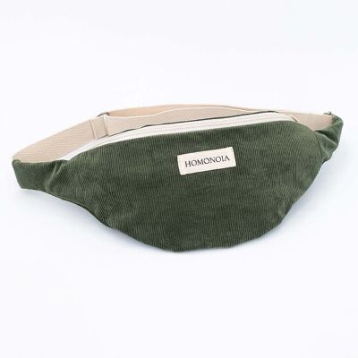 Sage green corduroy fanny pack