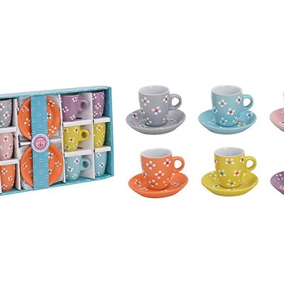 Cups set with saucers