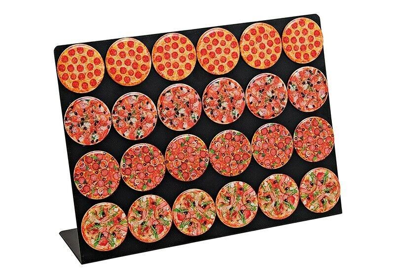 Pizza magnetica su tavola di plastica