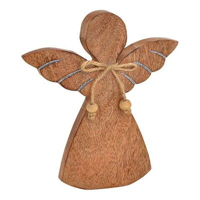 Stand angel made of mango wood brown (W / H / D) 17x20x3cm