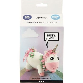 Kit DIY modelage - Licorne Baby Blanca 1