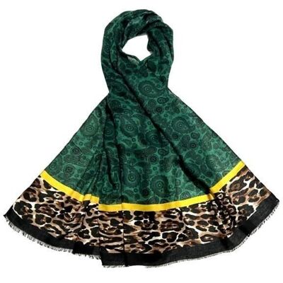 Grande écharpe en coton pour femme avec imprimé animal. Ventes