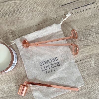 Rose Gold candle wick trimmer and snuffer (kit)