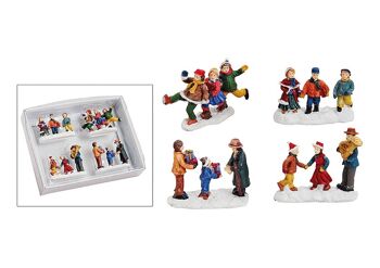 Ensemble de figurines de Noël miniatures en poly